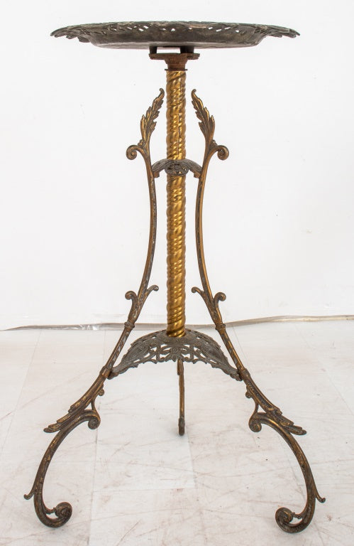 Victorian Engraved and Cast Brass Pedestal Table
