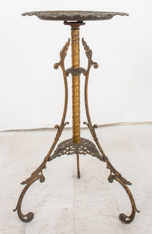 Victorian Engraved and Cast Brass Pedestal Table (8920567578931)
