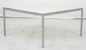 Knoll Style Chrome and Faux Marble Coffee Table (8920566825267)
