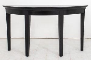 Modern Ebonized Wood Demilune Table (8920565743923)