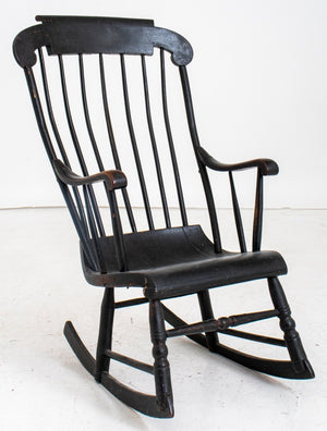 American Folk Milk-Painted Rocking Chair (8920556437811)
