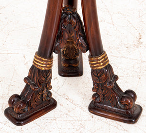 Art Nouveau Revival Swan Carved Mahogany Pedestal (8920562696499)