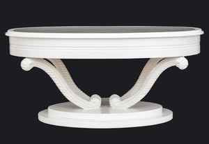 Serge Roche Style Hollywood Regency Oval Low Table (8920560566579)