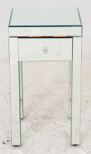 Mirrored Side Table With One Drawer (8920566333747)