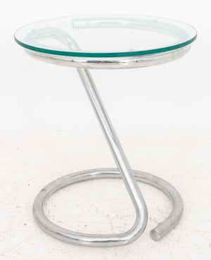 Mid-Century Modern Chrome Side Table (8920561877299)