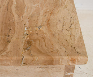 Italian Modern Beige Breccia Marble Pedestal (8920562991411)