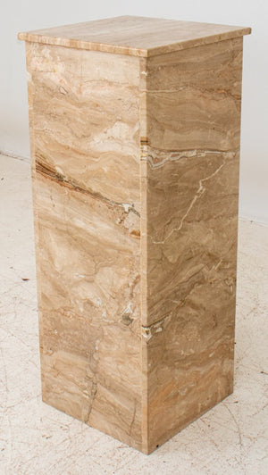 Italian Modern Beige Breccia Marble Pedestal (8920562991411)