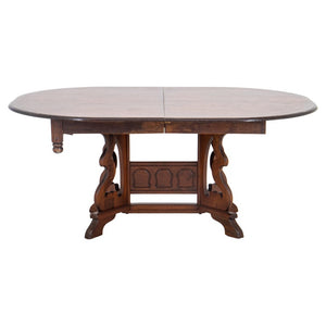 Spanish Renaissance Revival Oak Dining Table (8920562499891)