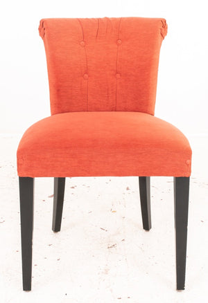 Italian Upholstered Scroll Back Side Chairs, 4 (8920562237747)