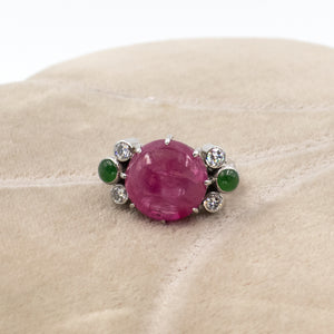 18kt Pink Sapphire and Tourmaline Ring (8254465343795)