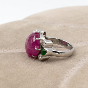 18kt Pink Sapphire and Tourmaline Ring (8254465343795)