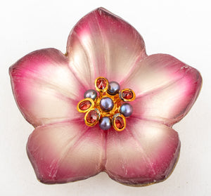 Alexis Bittar Gem Mounted Lucite Flower Pins, 4 (8799861899571)