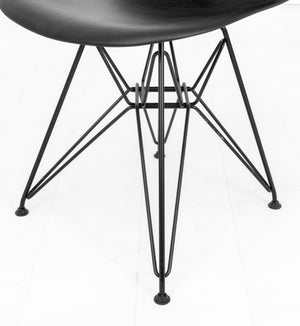 Eames for Miller Black Shell Side Chairs, Pair (8354621063475)