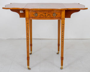 Edwardian Painted Satinwood Pembroke Table (8382750425395)