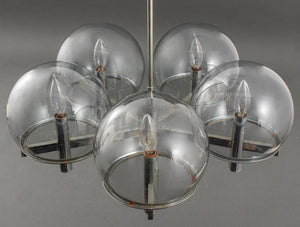 Gaetano Sciolari Modern Chrome Glass Chandelier (8411597144371)