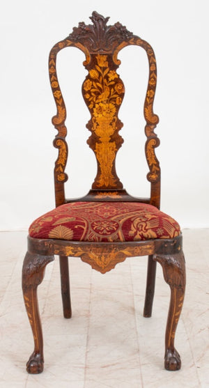 Dutch Baroque Style Marquetry Side Chair, 19th C. (8961149829427)