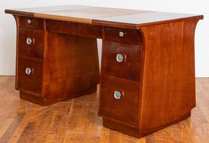 Art Deco Cherrywood Kneehole Desk (8896023068979)