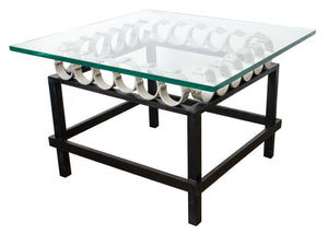 Paula Meizner "24 in a Square" Glass-Top Low Table (8961191674163)