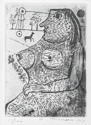 Nahum Tschacbasov Nude Woman Etching, 1951 (8935828521267)