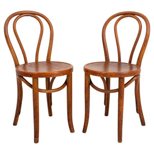 Thonet Attr. Bentwood Side Chairs, Pair (8962651914547)