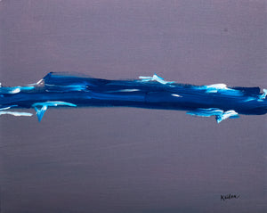 Signed Modern "Blue Wave I" Oil on Canvas (8907400315187)