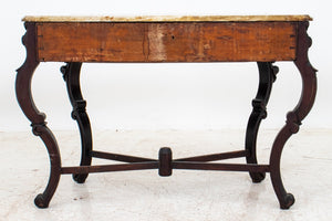 Victorian Mahogany Console With Marble Top (8332283773235)