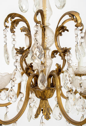 Louis XV Style Glass Baluster Six Light Chandelier (8906437427507)
