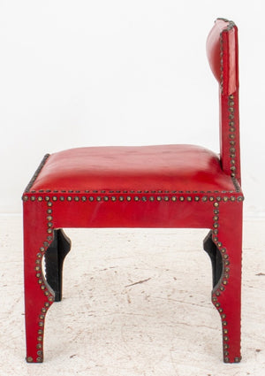 Ottoman Turkish Style Red Leather Covered Chair (8253383704883)