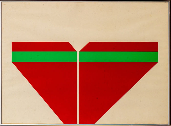 Minimalist "Signs" Lithograph in Colors, 1969