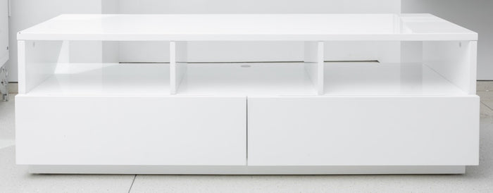 Modern White Lacquer Storage Bench