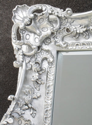 French Louis XV Rococo Style Silvered Mirror (8275636257075)