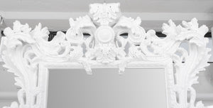Baroque Revival White Lacquered Full Length Mirror (8451627712819)