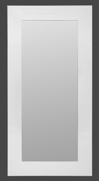 Modern Full Length White Lacquered Mirror