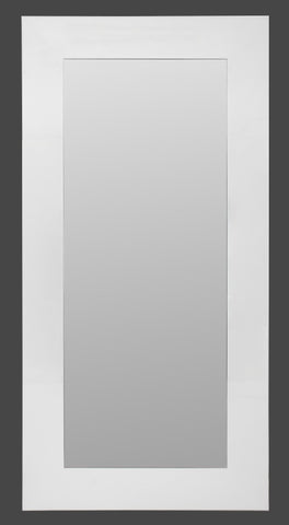 Modern Full Length White Lacquered Mirror