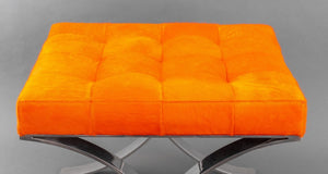 Arteriors Mid-Century Style Orange Decker Ottoman (8449460338995)