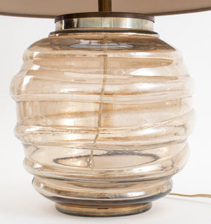 Modern Iridescent Glass Bowl Table Lamp (8287678923059)
