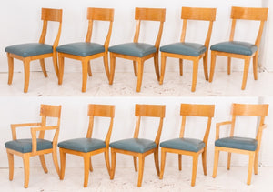 Scandinavian Revival Dining Chairs, Set of 10 (8282375323955)