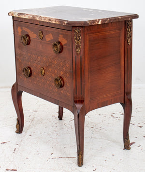 Louis XV Style Parquetry Two Drawer Commode (8512918126899)