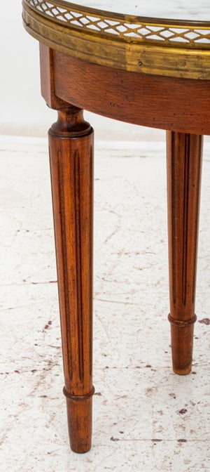 French Louis XV Style Walnut Bouillotte End Table (8338785894707)