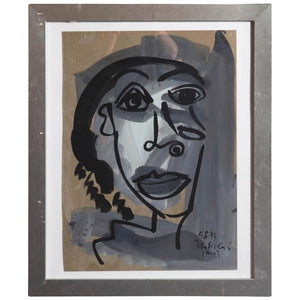 Modern Abstract Oil Portrait  'My Friend Pablo Picasso' by Peter Keil (6719715180701)