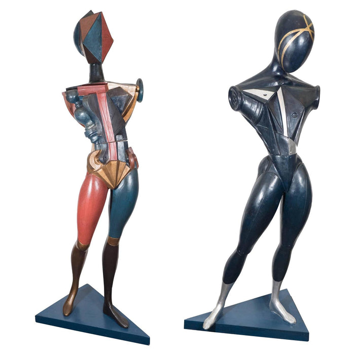 Life-Size Futurist Sculptures of Male and Female