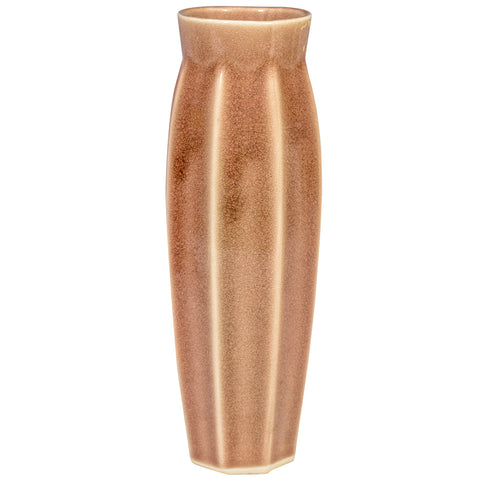 Japanese Mid-Century Modern Studio Pottery Beige Vase