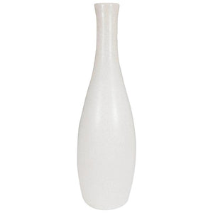 Art Deco Style White Crackle Glaze Vase from France (6719630901405)