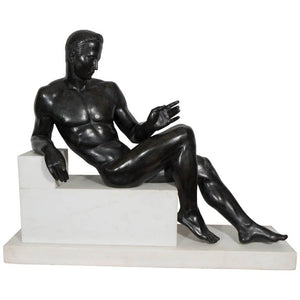 Male Nude Sculpture in Patinated Bronze in the Italian Neoclassical Style (6719681691805)