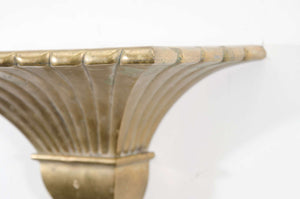 Midcentury Pair of Brass Fluted Sconces in the Manner of Chapman (6719614517405)