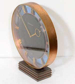Jaeger-Lecoultre Art Deco Glass and Bronze Desk Clock (6719642992797)