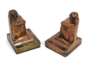 Egyptian Revival Style Figurative Brass Bookends (6787421470877)