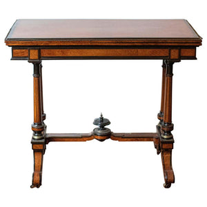 English Renaissance Revival Amboyna Wood Flip Top Card Table (6788711645341)