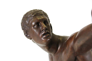French Grand Tour Borghese Gladiator in Cast Metal (6879838109853)