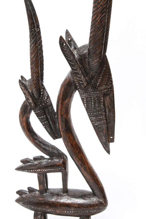 African Tribal Chiwara Wood Bambara Headdress (6719971754141)